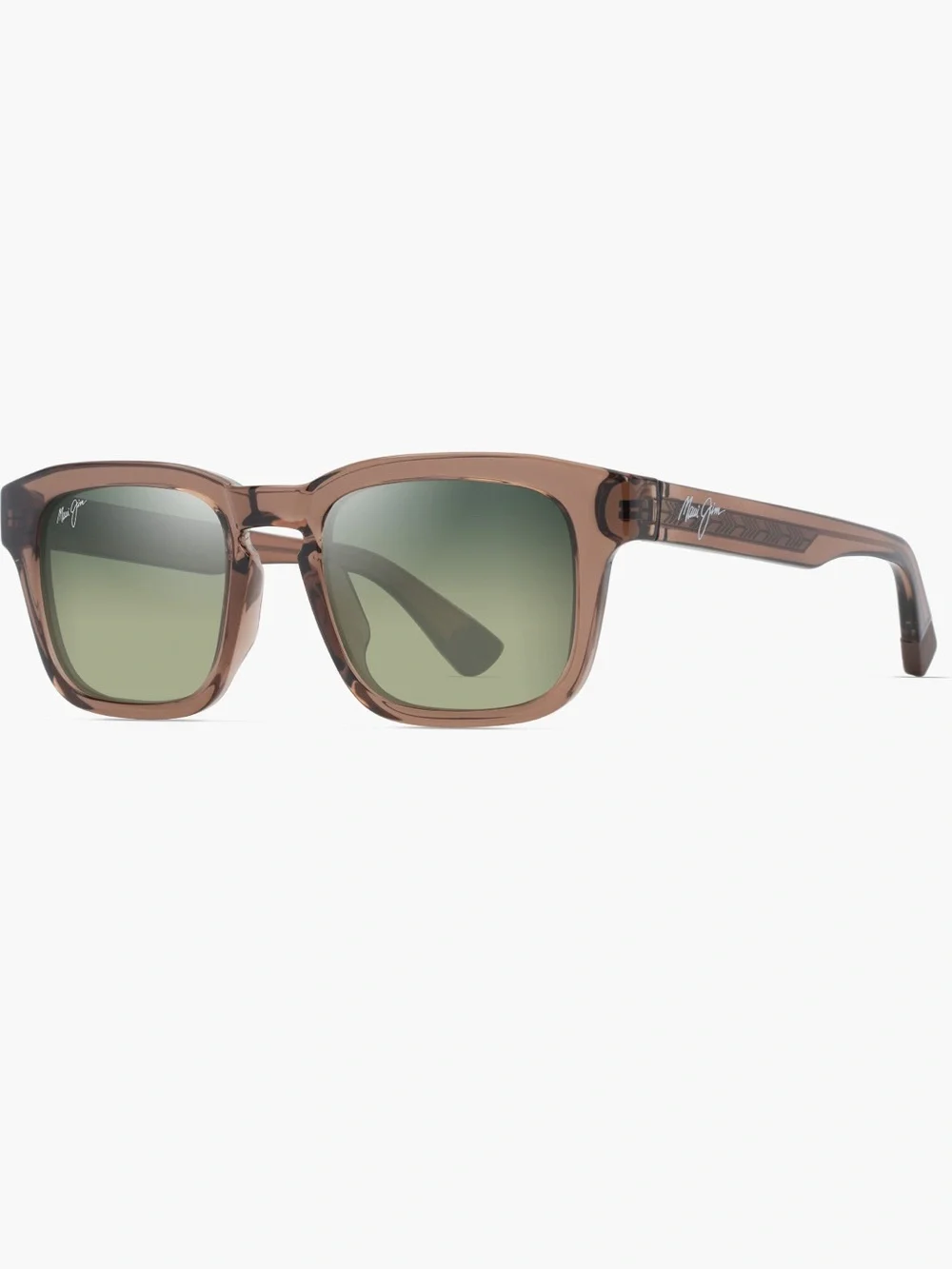 Maui Jim Maluhia Polarized Plus2 Sunglasses Shiny Translucent Light Brown